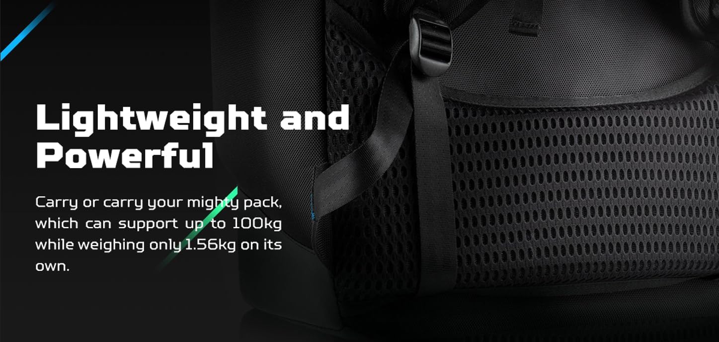 Acer PBG591 Predator Utility Gaming Backpack, Water Resistant and Tear Proof Travel Backpack Fits and Protects Up to 17.3" Predator Gaming Laptop, Black with Teal Accents - Image 6