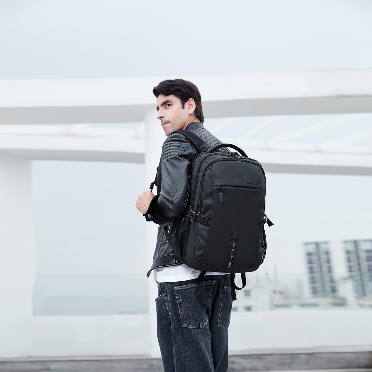 ARCTIC HUNTER AH Business Laptop Backpack for Men 30L Black i##e##s: Work Commuting ^^ Large ^^ Travel Carry On Backpack ^^ Flight Approved ^^ for Airplane ^^ Professional ^^ Adult ^^ College Backpacks ^^ Casual Daypack :i##e##s - Image 2