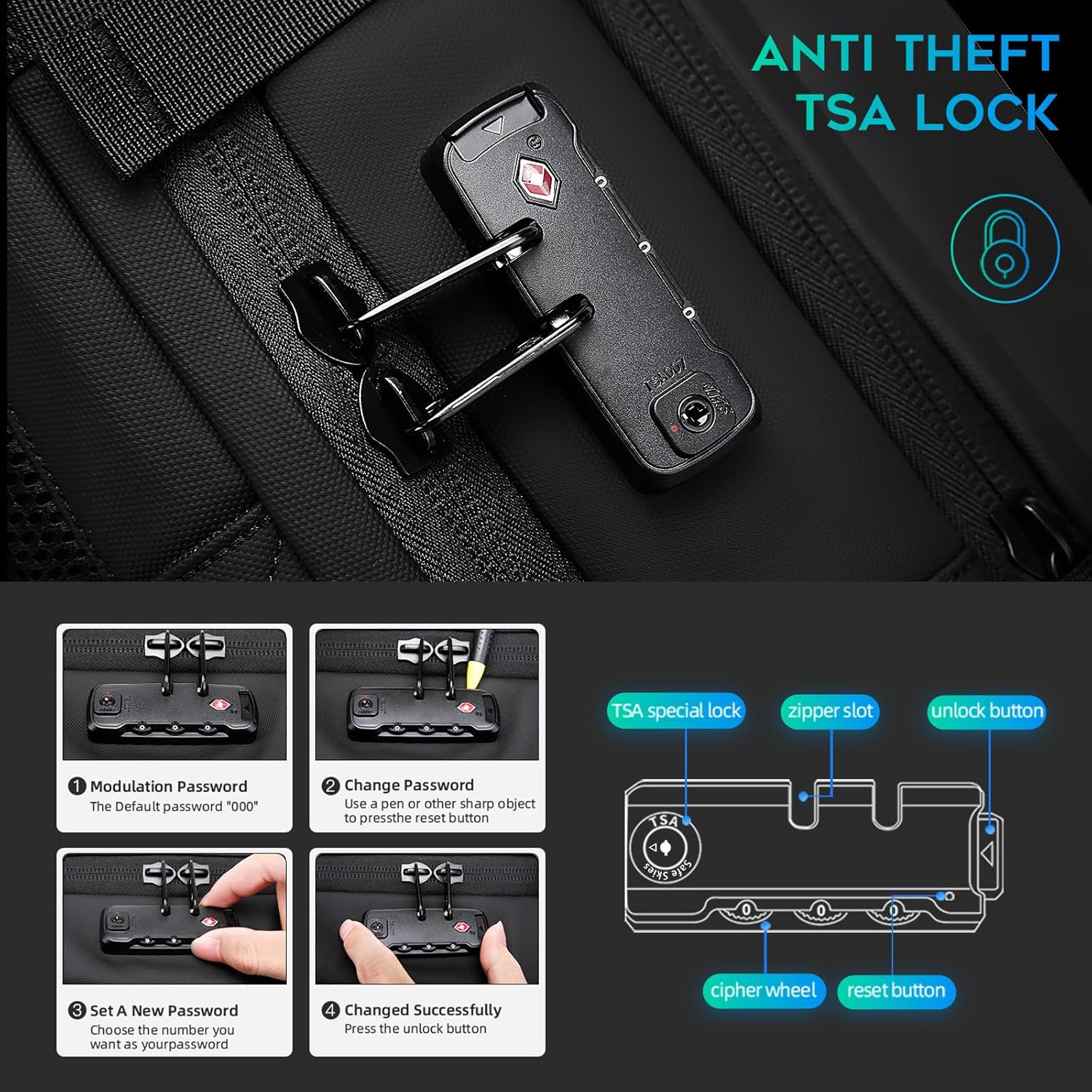 BANGE Airback Travel Backpack Expandable Backpacks i##e##s: Anti-Theft ^^ Vacuum Compression ^^ with Pump ^^ for Airplanes :i##e##s - Image 7