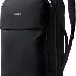 Bellroy Lite Travel Pack 38L (carry-on backpack, large travel backpack for international travelers, with laptop pocket, interior packing cells and tuck-away shoulder straps) - Black