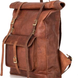 BERLINER BAGS Vintage Genuine Leather Backpack Leeds, Travel Backpack, Laptop Backpack for Women and Men