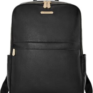 BOSTANTEN Genuine Leather 15.6 inch Laptop Backpack Purse for Women College Casual Backpack Travel Bag