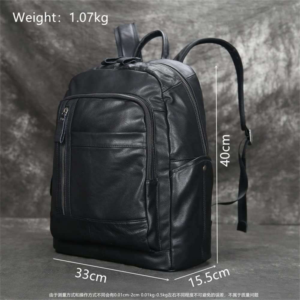 CGTENBS Multifunctional Men's Backpack Backpack Travel Men's Bag College Soft Leather Computer Bag Large Bag - Image 2