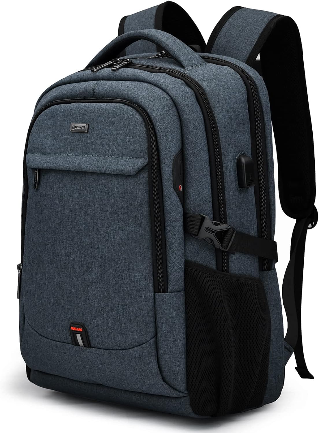 DUSLANG 17 Inch Laptop Backpack for Travel Water Resistant College Backpack for Men\/Women Laptop Bag with USB Charging Port,Black - Image 14
