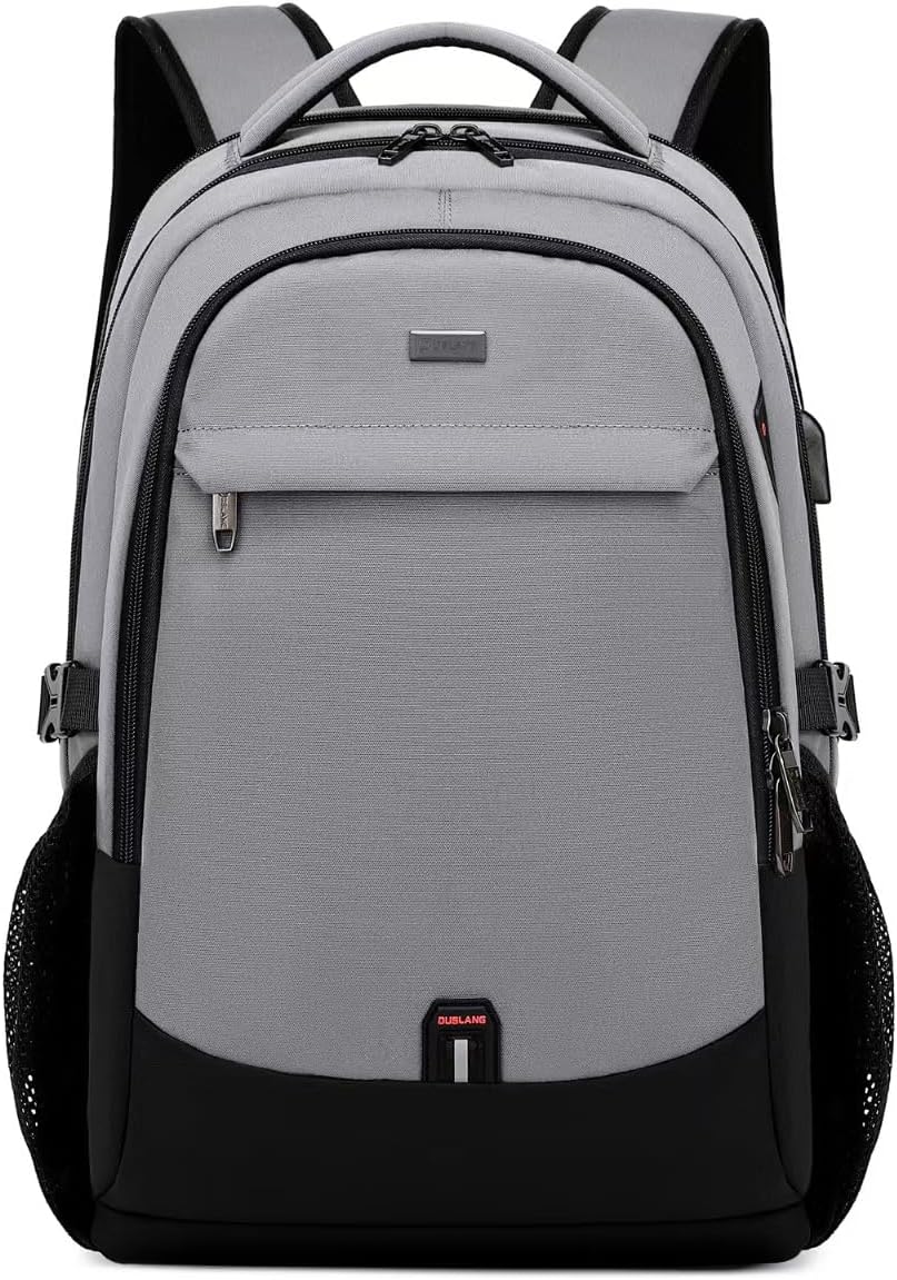 DUSLANG 17 Inch Laptop Backpack for Travel Water Resistant College Backpack for Men\/Women Laptop Bag with USB Charging Port,Black - Image 10