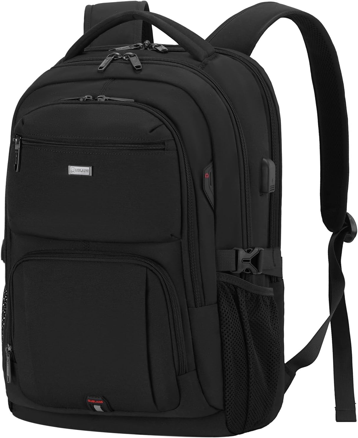DUSLANG 17 Inch Laptop Backpack for Travel Water Resistant College Backpack for Men\/Women Laptop Bag with USB Charging Port,Black - Image 25