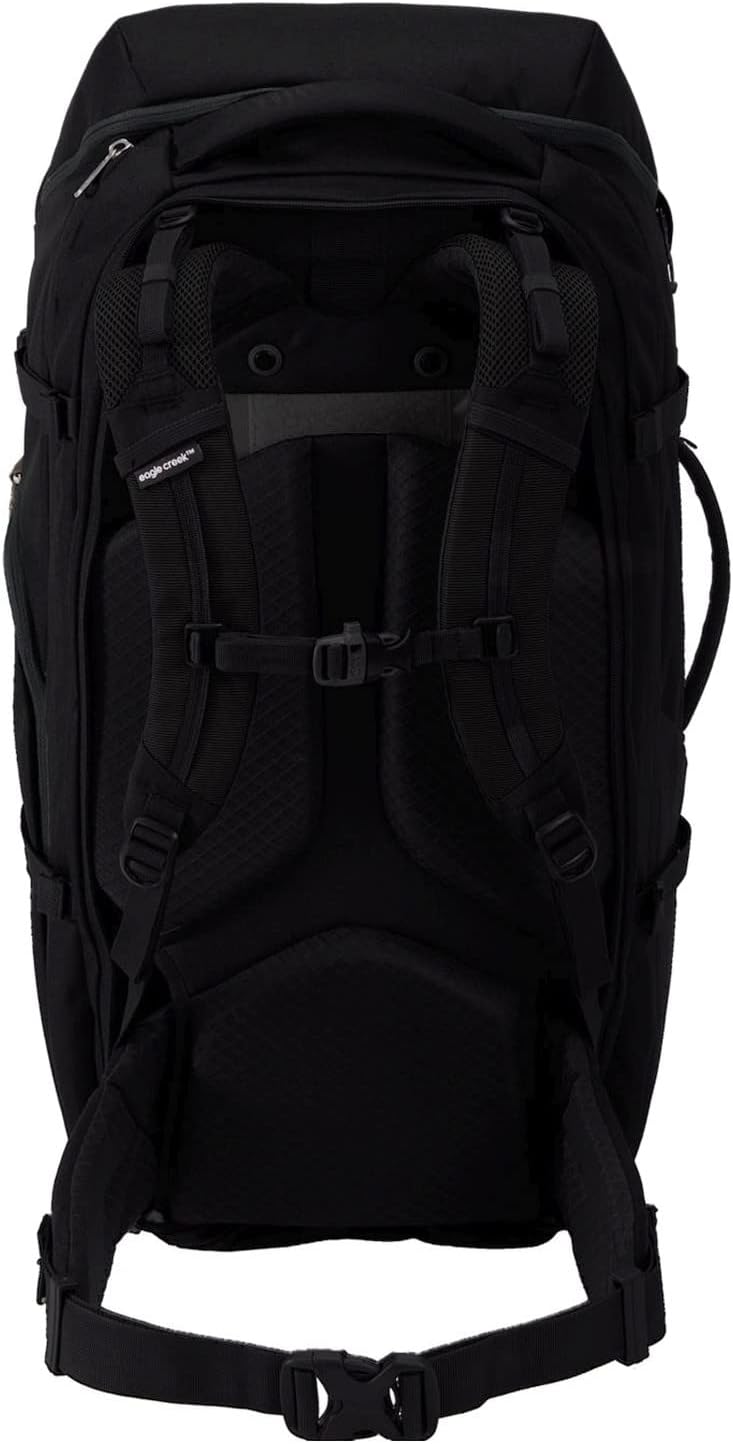 eagle creek Tour Travel Backpack 55L S\/M - Durable and Expandable with Ergonomic Fit, Laptop Pocket, and Lockable Zippers, Black - Image 3