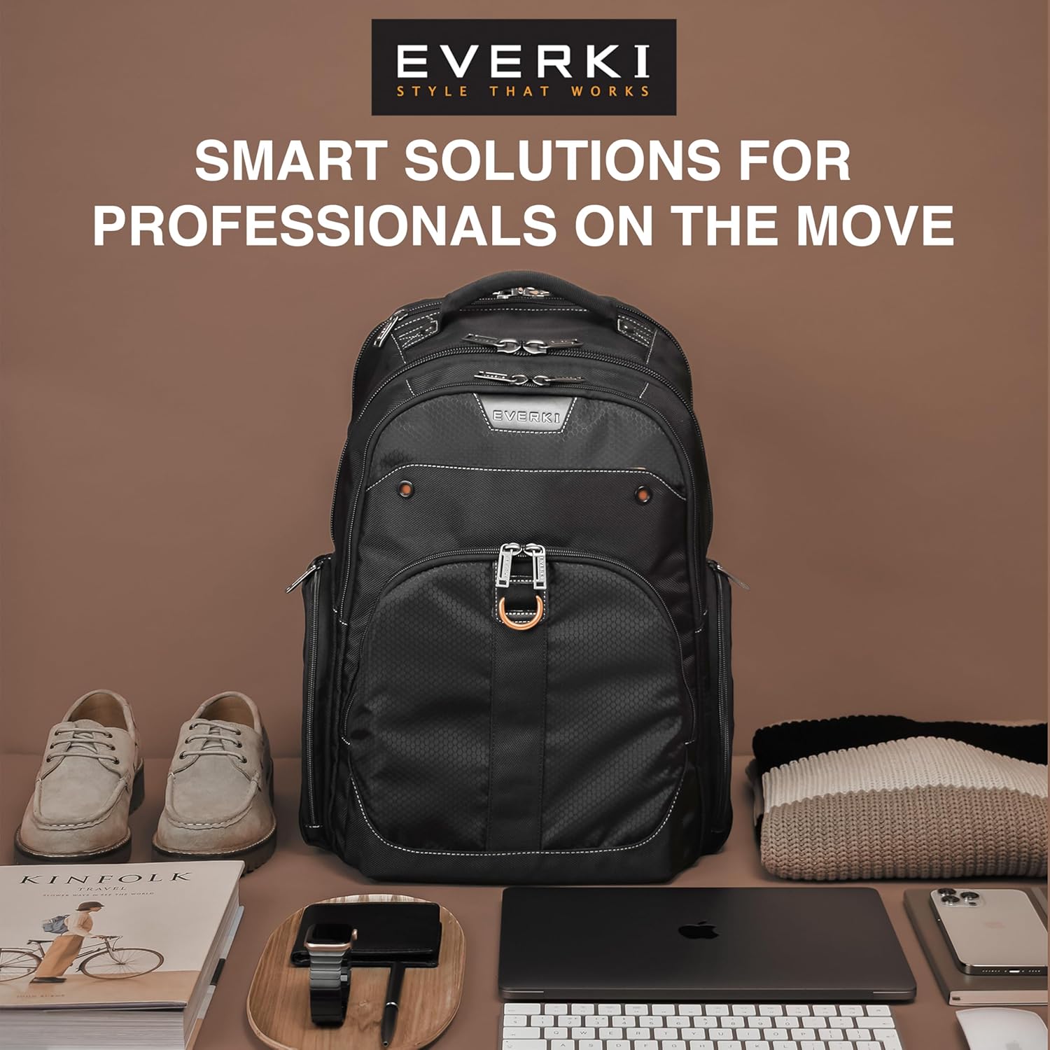 Everki Atlas Business Laptop Backpack, Women's or Men's Backpack 11" - 15.6" Black i##e##s: for Work ^^ Adjustable Compartment ^^ 29.5L Capacity ^^ Travel Friendly ^^ Office Back Pack ^^ Laptop Bookbag ^^ EKP121S15 :i##e##s - Image 7