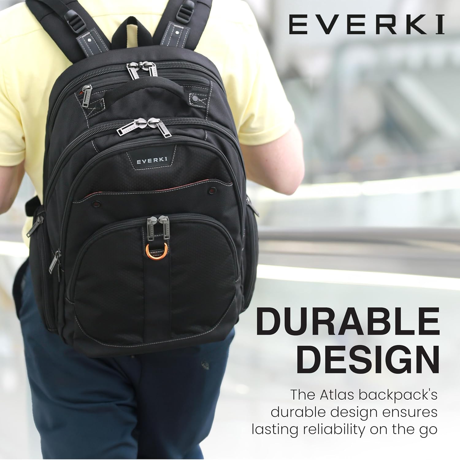 Everki Atlas Business Laptop Backpack, Women's or Men's Backpack 11" - 15.6" Black i##e##s: for Work ^^ Adjustable Compartment ^^ 29.5L Capacity ^^ Travel Friendly ^^ Office Back Pack ^^ Laptop Bookbag ^^ EKP121S15 :i##e##s - Image 8