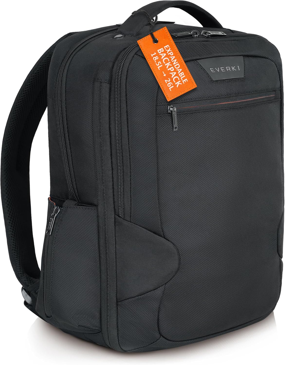 EVERKI Studio Expandable Laptop Backpack for Men & Women – Business and Travel Backpack, Carry-On Backpack for Office & Travel, Professional Backpack, 15-Inch MacBook & Laptop Bag, 26L Capacity, Black