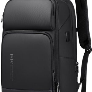 FENRUIEN 17 Inch Computer Backpack Travel Backpack for Men, Black i##e##s: Expandable ^^ Water Resistant ^^ with USB Port ^^ Laptop Bag ^^ for Business ^^ for College ^^ for Work :i##e##s