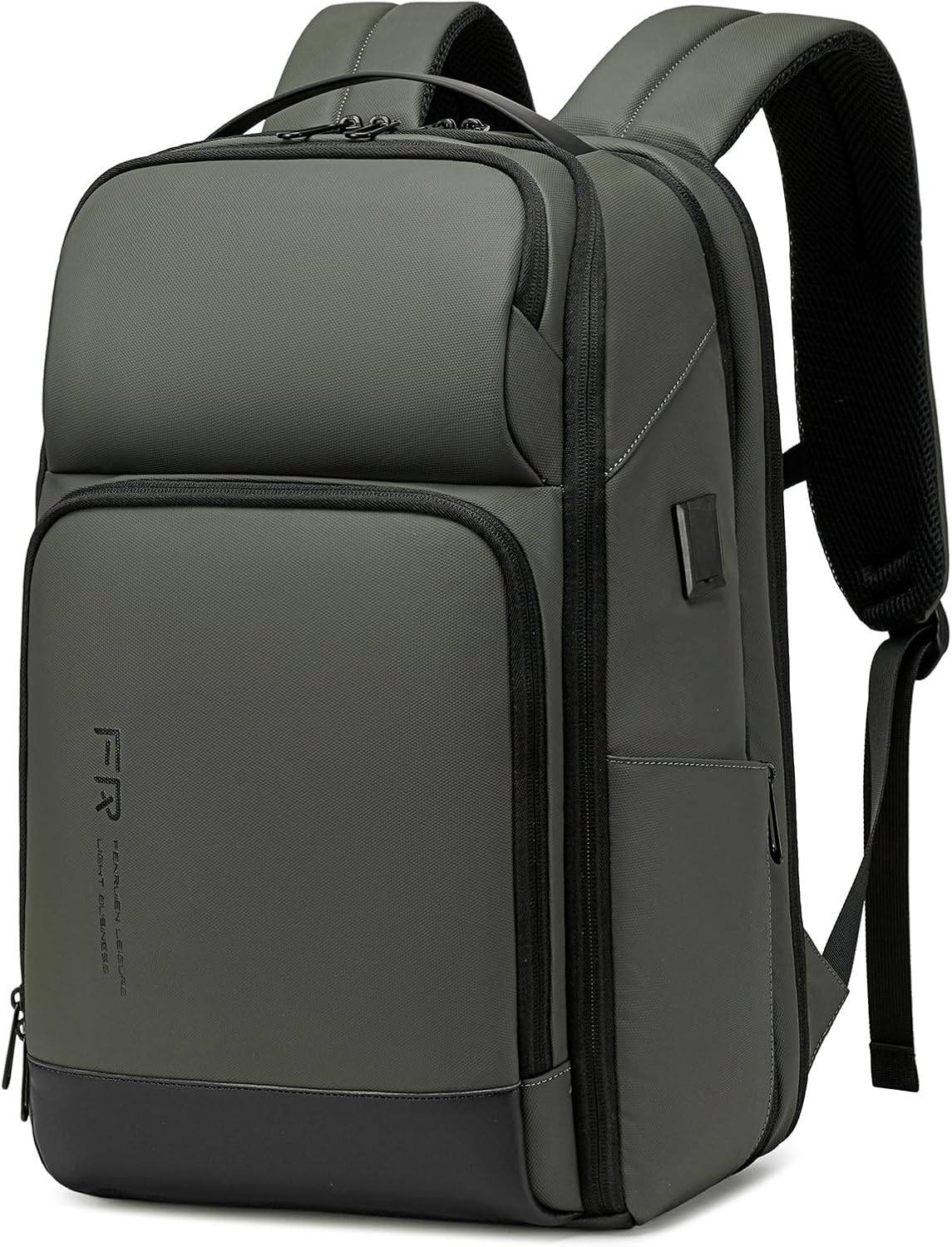 FENRUIEN 17 Inch Computer Backpack Travel Backpack for Men, Black i##e##s: Expandable ^^ Water Resistant ^^ with USB Port ^^ Laptop Bag ^^ for Business ^^ for College ^^ for Work :i##e##s - Image 7