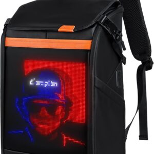 Gelrova LED Backpack Clash Serise 17inch, Travel Laptop Backpack, Business Durable Laptops Backpack, College Computer Bag Gifts for Men & Women Fits 15.6 Inch Notebook