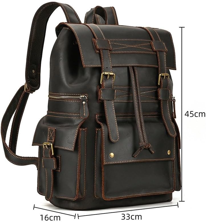 HIONJIN Laptop LARGE Backpack Casual Bookbag Daypack Camping Travel Rucksack(D) - Image 2