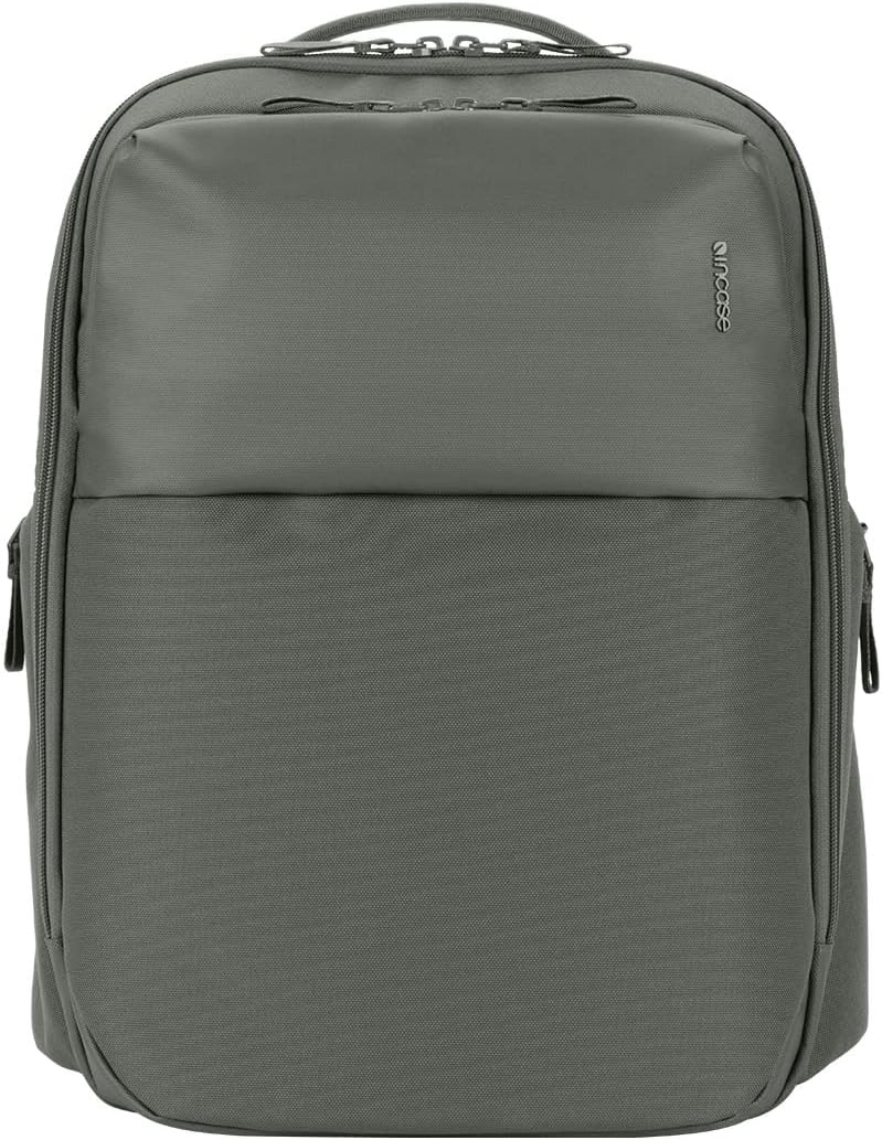 Incase A.R.C. Daypack 24L \u2013 Travel Backpack and Laptop Bag for School - Fits up to 16 inch Laptop - 4 Zippered Compartments, 2 Water Bottle Pockets - Commuter and College Backpack - Smoked Ivy