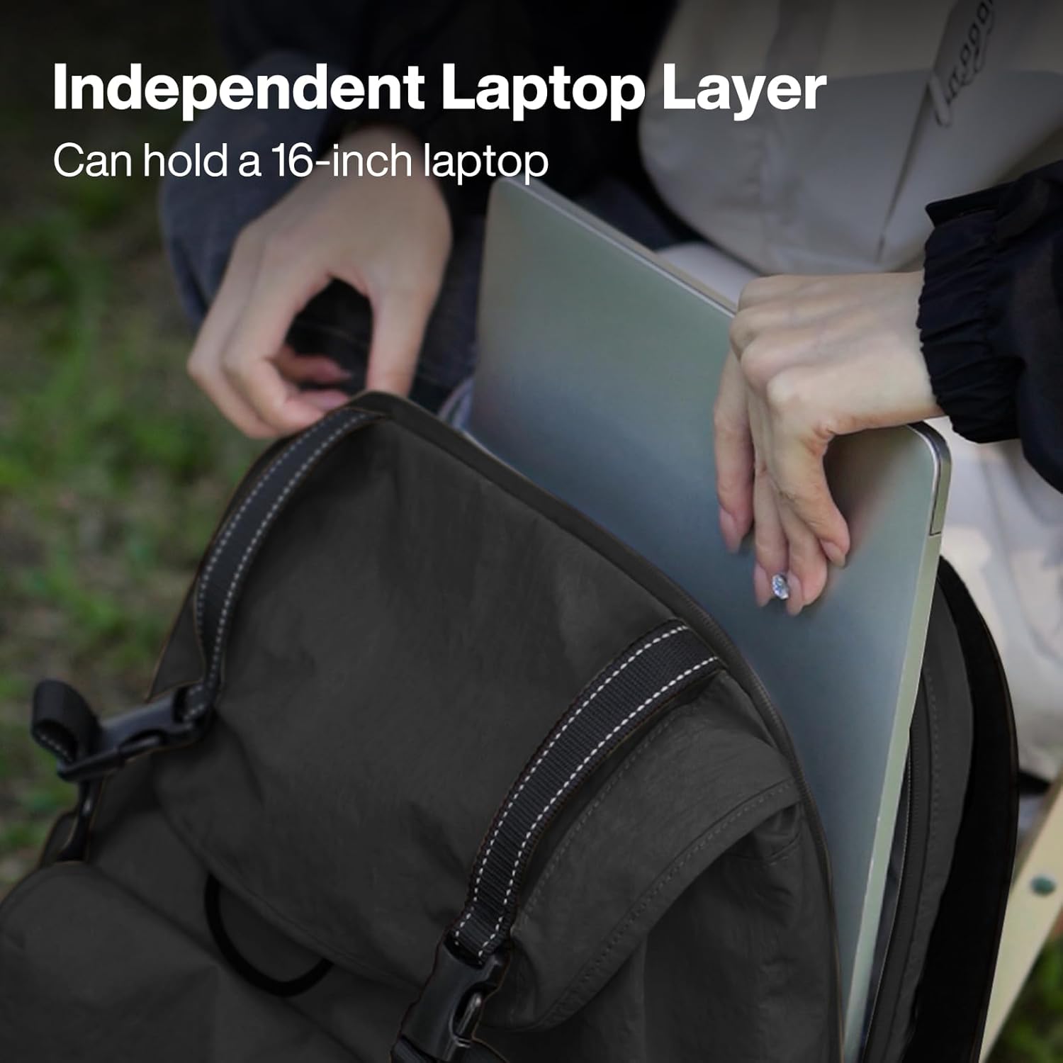 mixi Travel Backpack for Women Men, 18 Inch Carry On Laptop Backpack Black i##e##s: Flight Approved ^^ "fits 16 Laptop" ^^ Lightweight ^^ Waterproof ^^ Hiking Backpack ^^ Travel ^^ Outdoor ^^ Business ^^ Casual ^^ Daypack :i##e##s - Image 3