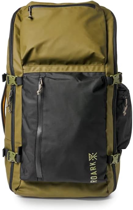 Roark 5 Day Mule 55L Backpack, Multi-Day Travel Pack with Laptop Storage, Military