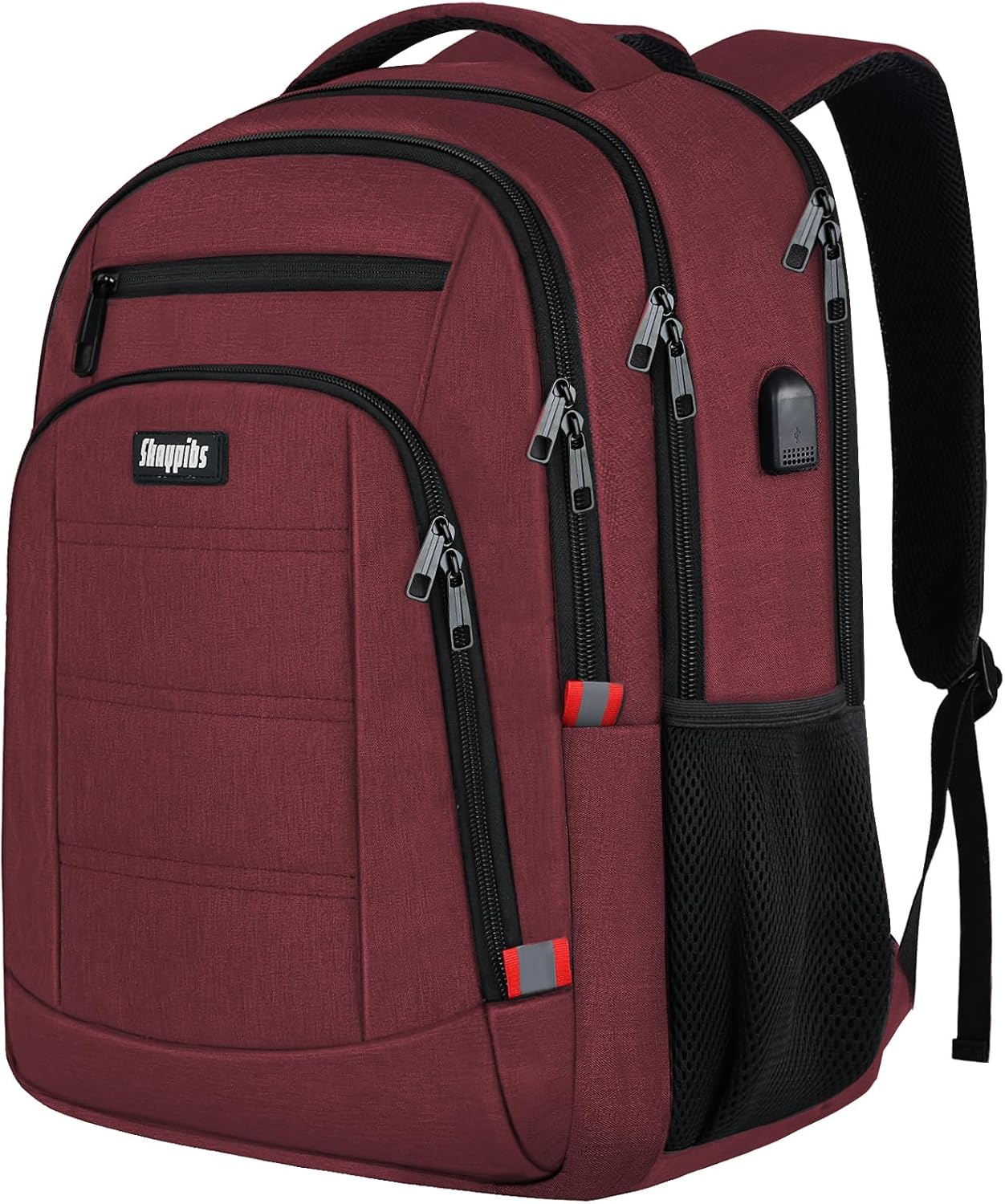 Skaypibs Laptop Backpack for Men Black Fits 15.6 Inch i##e##s: School Backpack ^^ with USB Charging Port ^^ Water Resistant Backpack ^^ for teens boys ^^ Business Work College bookbag ^^ book bag ^^ Back Pack :i##e##s - Image 10