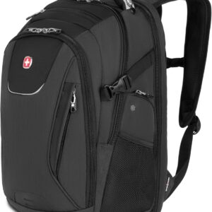 SwissGear Travel Tech Elite Dark Grey Laptop Backpack i##e##s: Fits Laptops up to 16" ^^ ScanSmart ^^ TSA-Friendly ^^ Backpack ^^ with USB Port ^^ Shoe Compartment ^^ Organizer Pockets :i##e##s