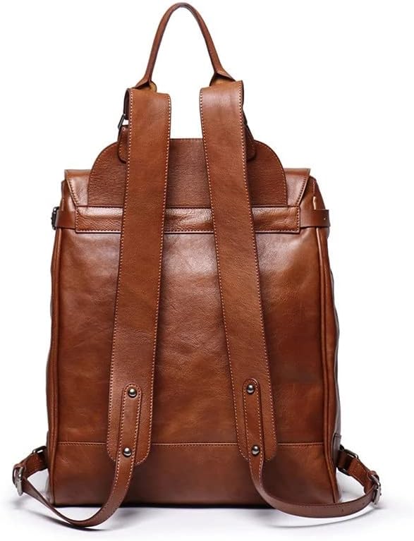 TEOYETTSF Vintage Genuine Leather Laptop Backpack Travel Bags - Image 6