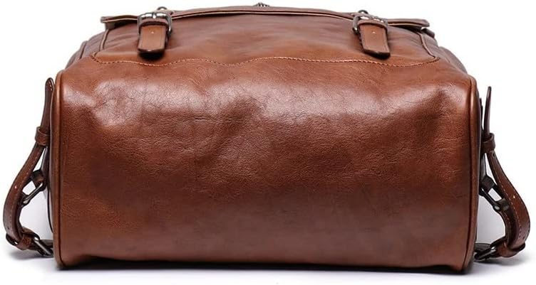 TEOYETTSF Vintage Genuine Leather Laptop Backpack Travel Bags - Image 2