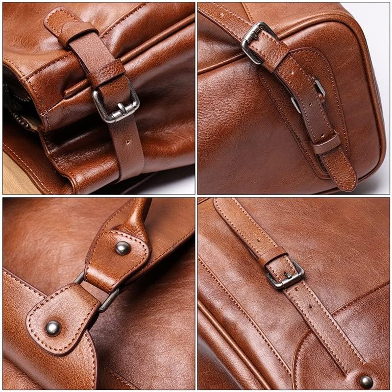 TEOYETTSF Vintage Genuine Leather Laptop Backpack Travel Bags - Image 5