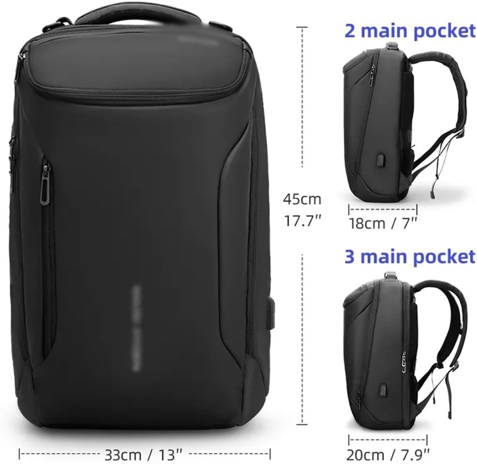 THJKUPO Large Capacity Men's Backpack Portable Lightweight Waterproof Travel Bag 16 Inch Anti-theft Laptop Bag - Image 2