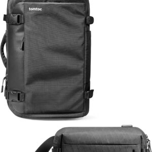 tomtoc Travel Backpack 40L & Compact EDC X-Pac Sling Bag