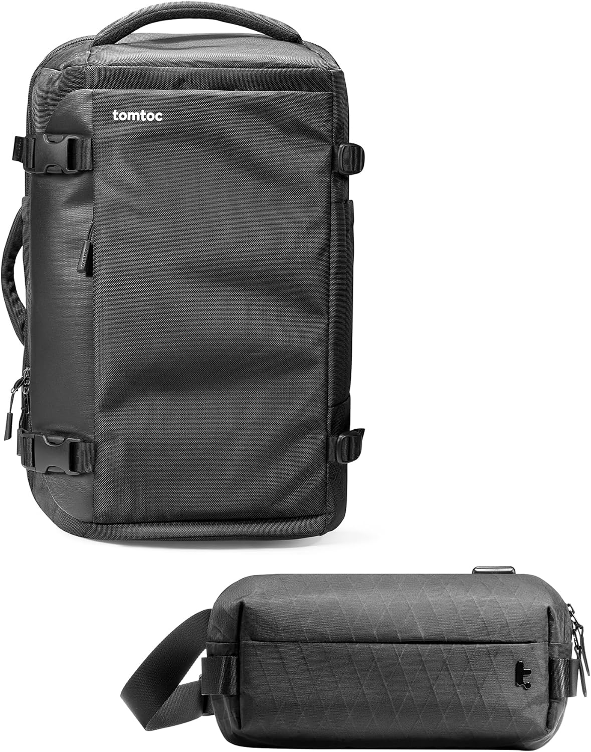 tomtoc Travel Backpack 40L & Compact EDC X-Pac Sling Bag