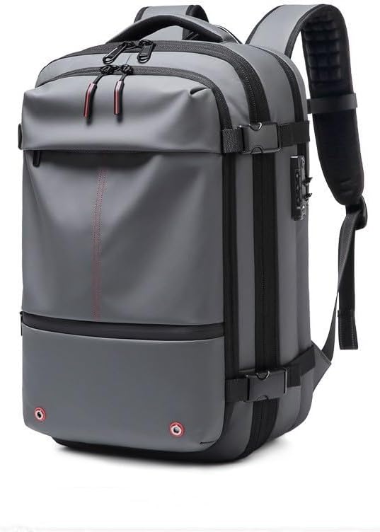 Travel Backpack Large Capacity Business Luggage Laptop Bag Vacuum Compression Multifunctional Men's Backpack Expansion (grey)