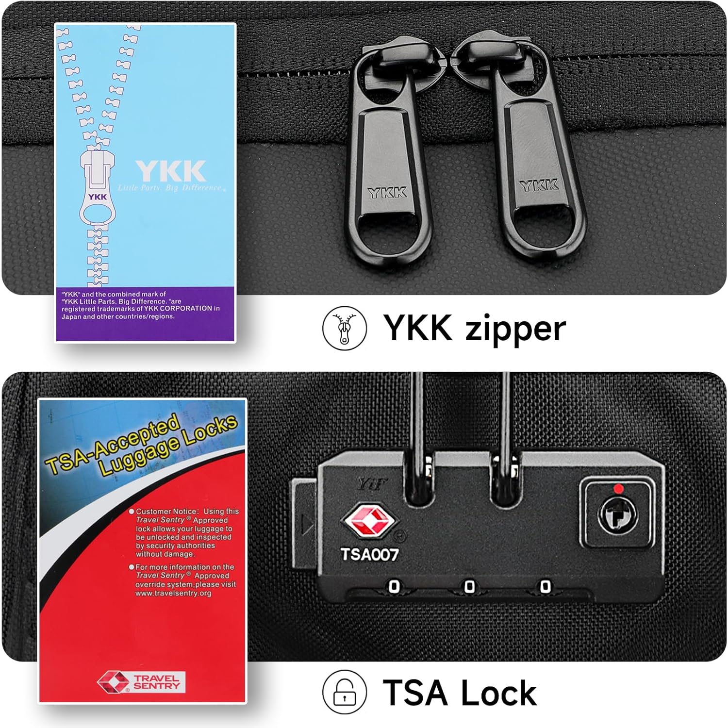 Travel Rolling Backpack,3 in 1 Carry on Backpack Flight Approved,Waterproof Personal Item Daypack with Detachable Backpack,Extra Luggage Backpack 55L for Work Teacher College,Black - Image 2