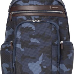 Travelpro Platinum Elite Business Laptop Travel Backpack, Fits up to 16 Inch Laptop, Water Resistant, Men and Women, Navy Camouflage