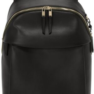 TUMI - Voyageur Holland Backpack - Women's Leather Everyday & Travel Bag - Fits up to a 14" Laptop - 14.8" X 11.3" X 5.6" - Black, Gold Hardware