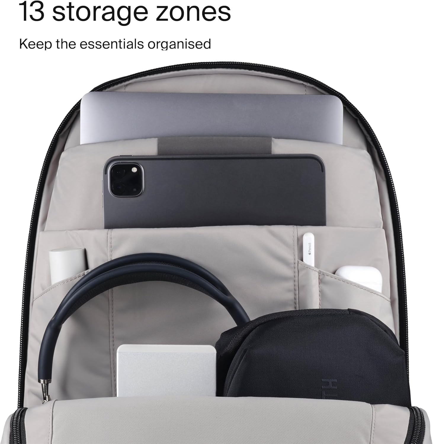 Urth Norite 24L Modular Camera & Laptop Travel Backpack \u2014 Water Resistant, Anti-Theft, Recycled Bag for DSLR, 13-16 Inch Laptop in Black - Image 7