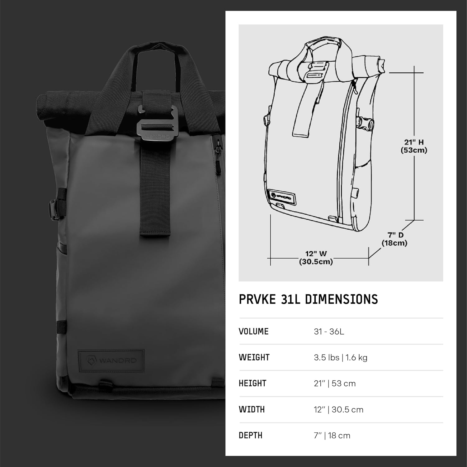 WANDRD PRVKE 31L, V3 Backpack: Weather-Resistant Travel & Camera Backpack with Laptop Sleeve, Quick Side Access, Clamshell Opening \u2013 Ideal Photography & Travel Bag (Black) - Image 10