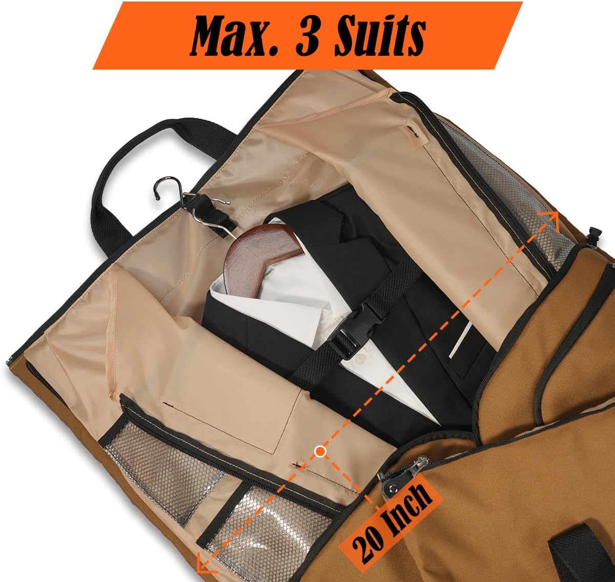 WELKINLAND 24H Business Laptop Backpack 48H Garment Duffle Bags For Travel - Image 8